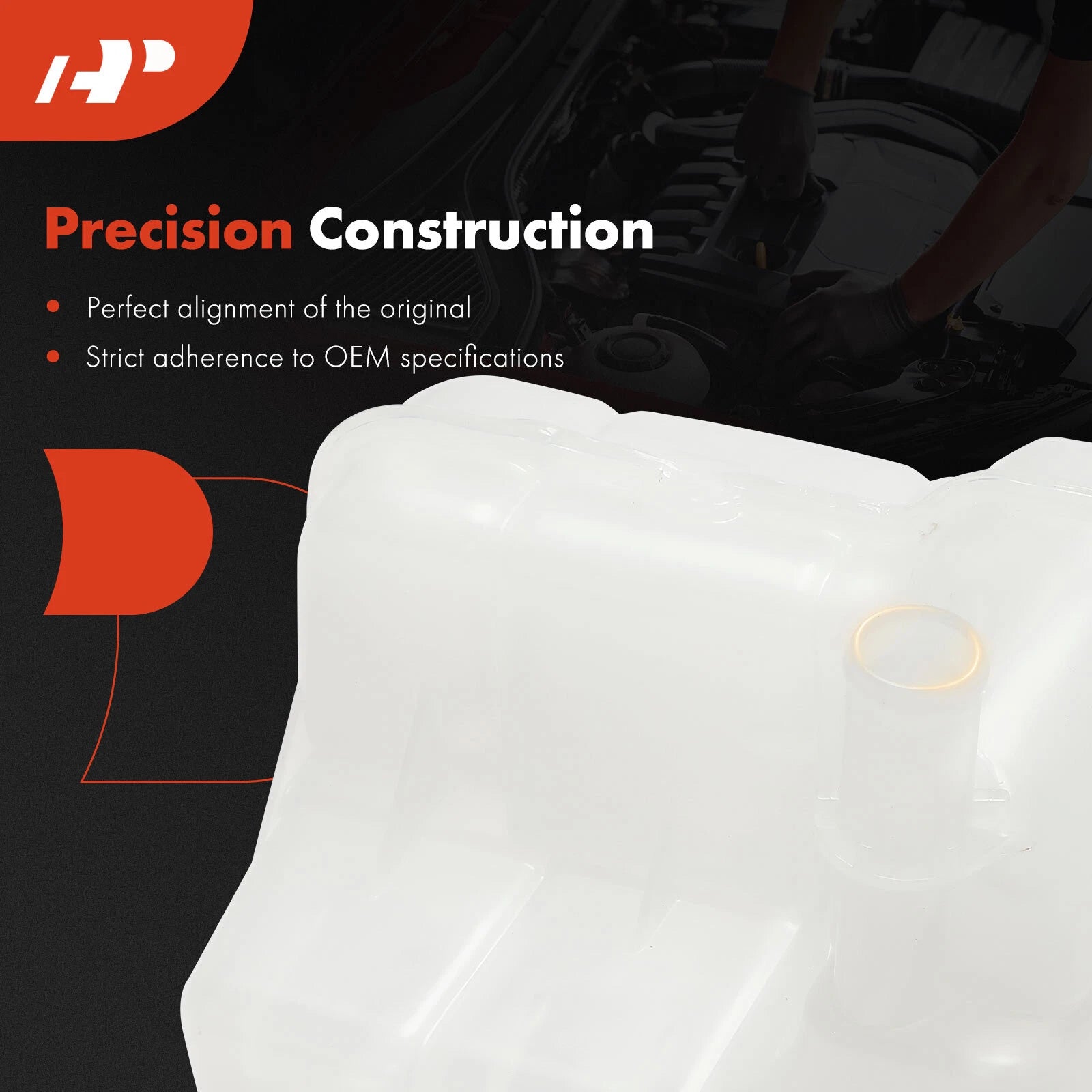 Engine Coolant Reservoir Expansion Tank with Cap for Chevy Cruze (2011–2016)