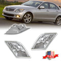 Clear Lens Front Side Marker Lights for Benz W204 C250 C300 (2008–2011)