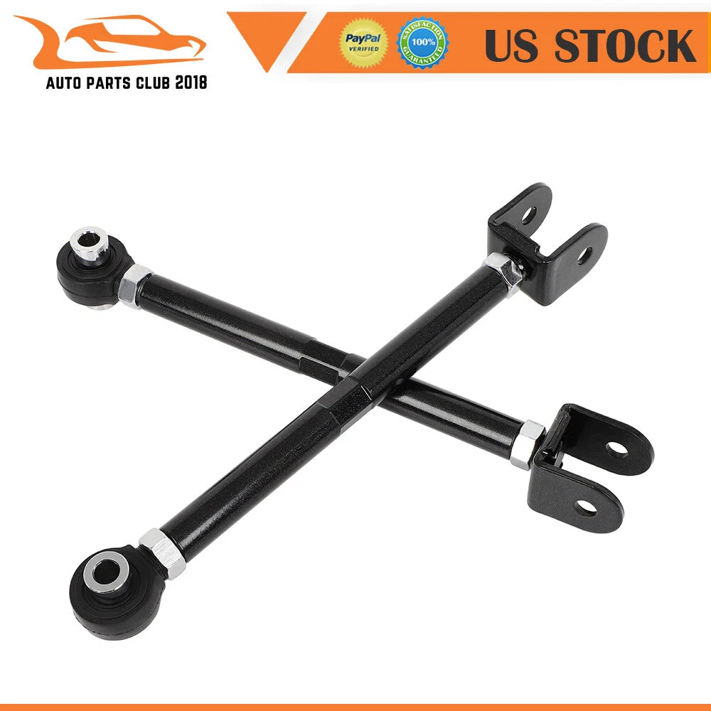 2X Rear Adjustable Toe Arm for Nissan 240SX (1989–1998) Black