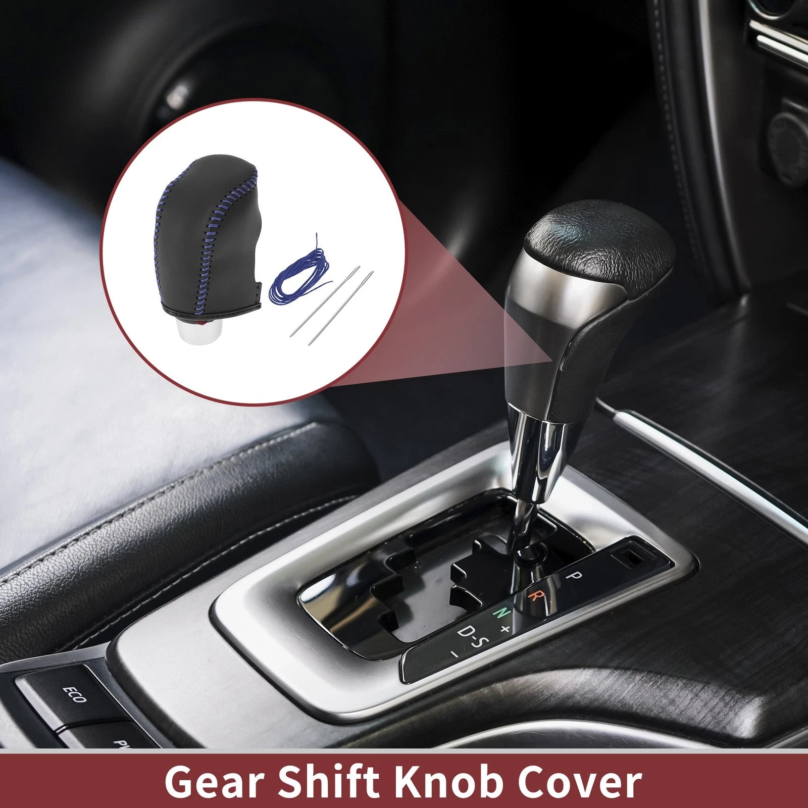 Set of 1 Gear Shift Knob Cover for Hyundai Sonata (2011–2014) Black Blue
