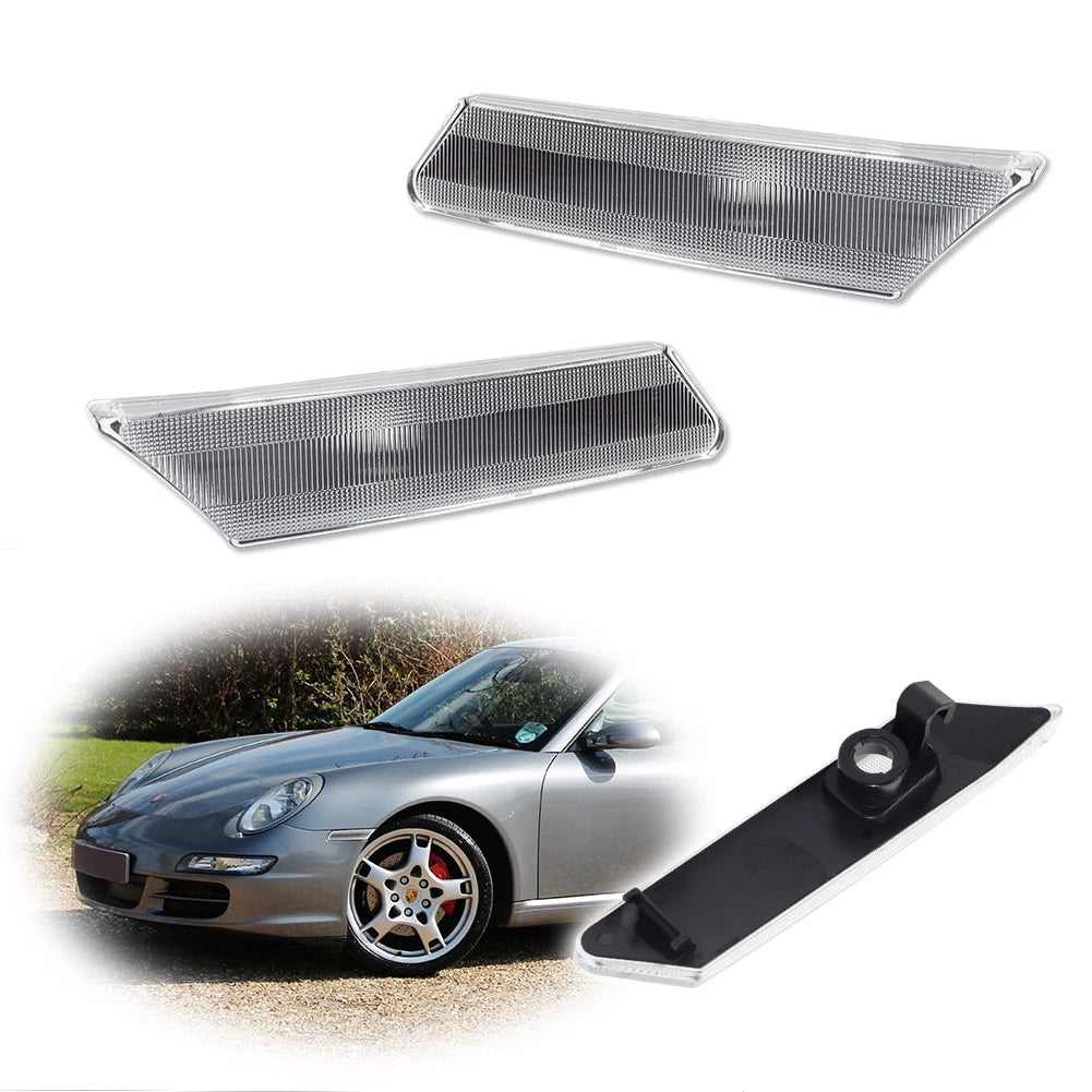 Clear Front Fender Side Marker Light for Porsche 911 997 Cayman Boxster