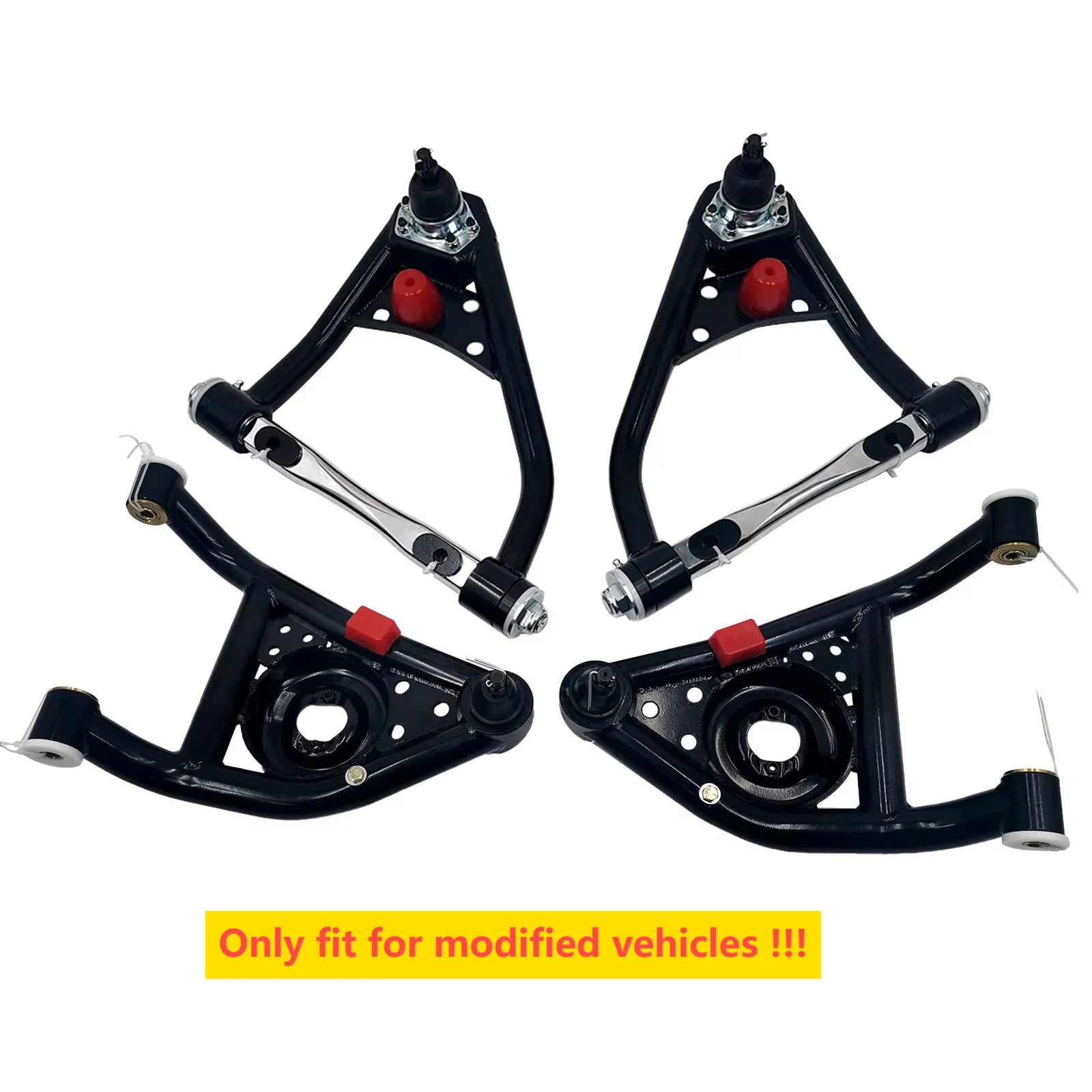 Set of 2 Front Upper Lower Control Arms for Chevy Nova (1968-1974)