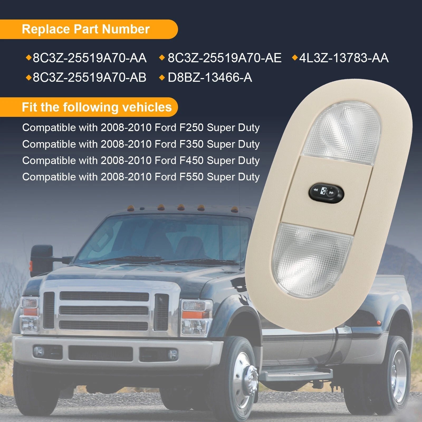 LED Overhead Console Light Switch for Ford F250 F350 (2008-2010)