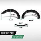 Set of 4 Pocket Rivet Bolt-On Fender Flares Smooth Black for Ford Ranger