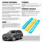 Tri-Color Front Kidney Grille Insert Trim for Volvo XC90 (2016-2019)