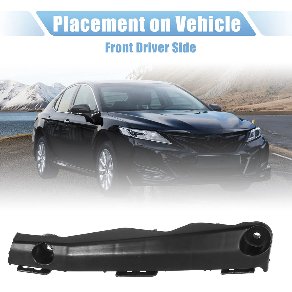 1Pcs Front Left Bumper Bracket for Toyota Camry (2018–2023) 5253606120 Plastic Black