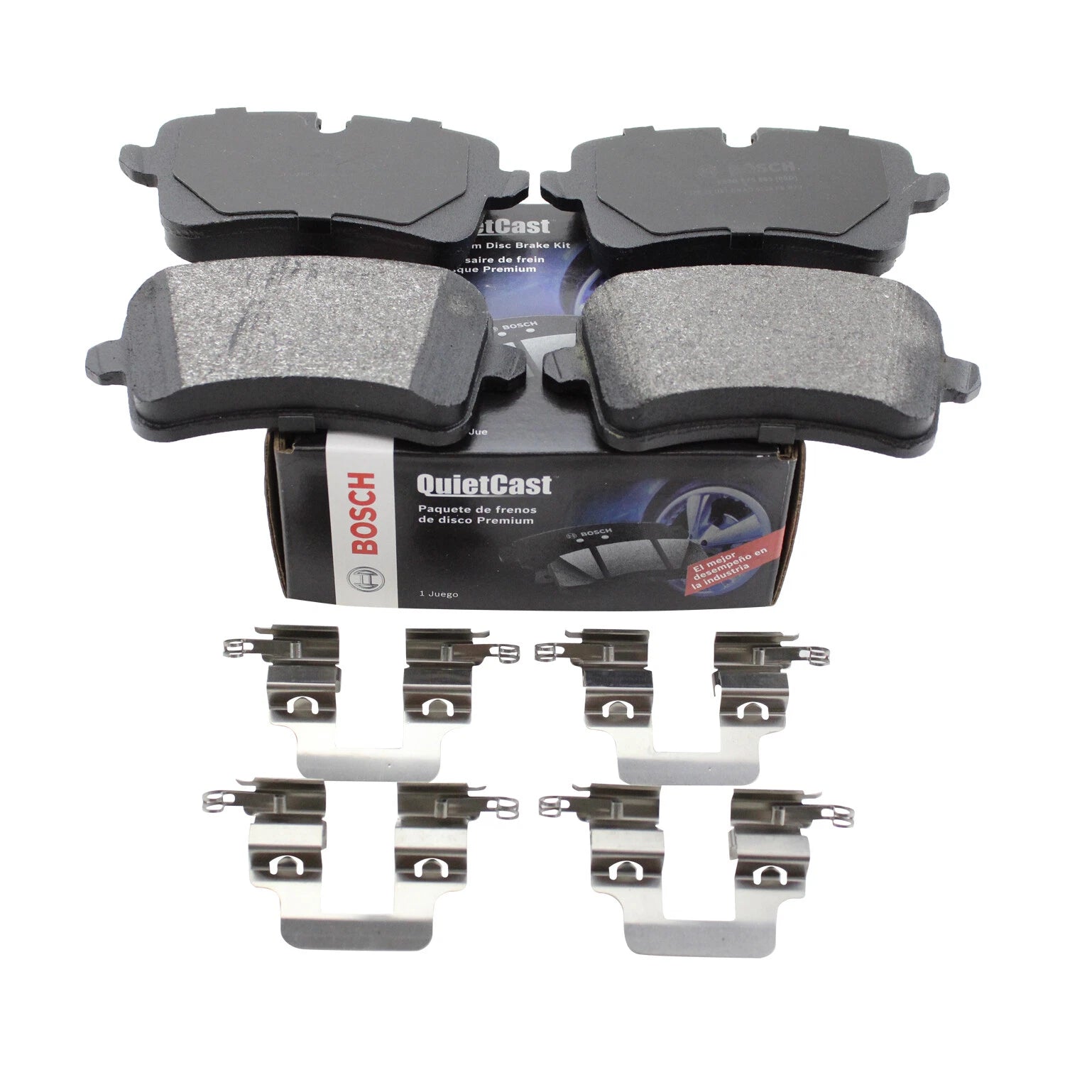 Set of 4 Bosch QuietCast Rear Semi-Metallic Brake Pads for Audi A6 A7 RS7 S6 (2012–2021)