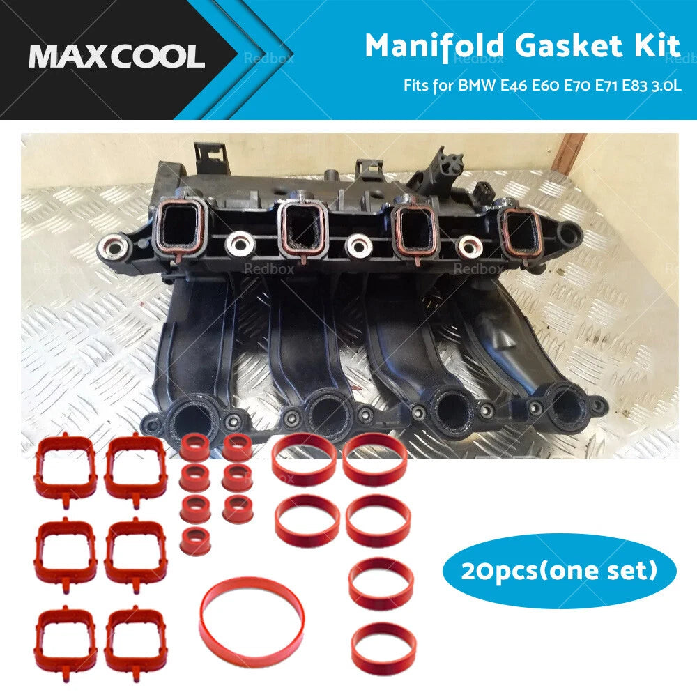 Intake Inlet Manifold Gasket Kit for BMW 3 Series 5 Series X3 X5 X6 (2000–2023)