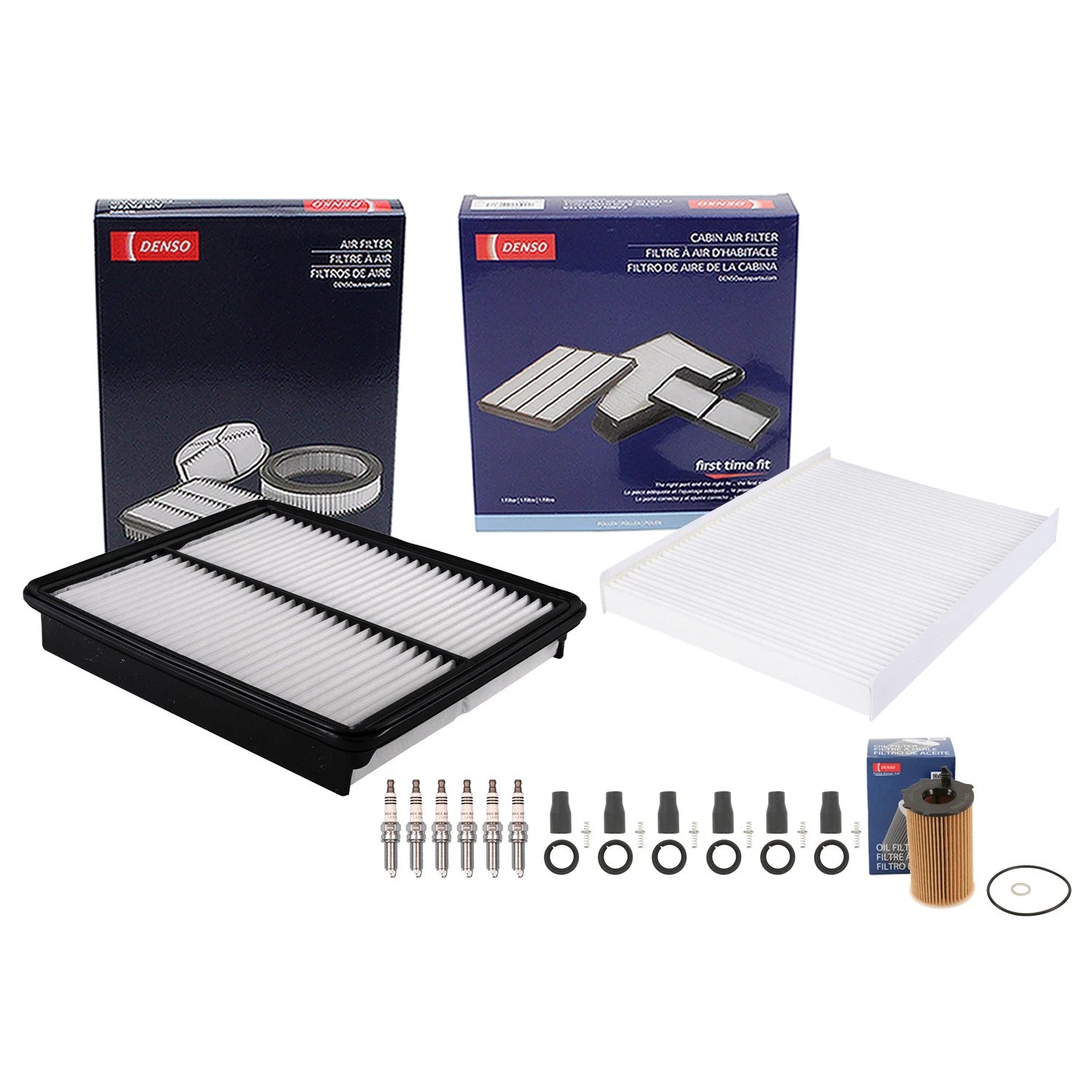 Tune Up Kit with NGK 6 Spark Plugs & Boots for Santa Fe Sorento (3.5L V6)