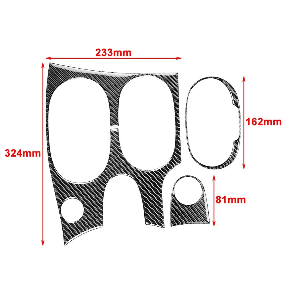 Carbon Fiber Center Console Gear Shift Panel Trim for Chevrolet Corvette C6 (2005–2013)