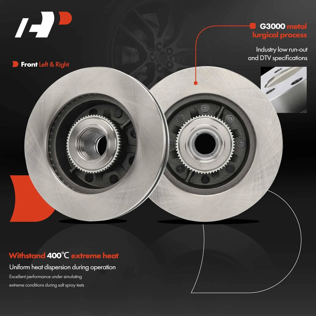 Front Disc Brake Rotors & Ceramic Pads for Ford F-250 Super Duty (2005–2007)