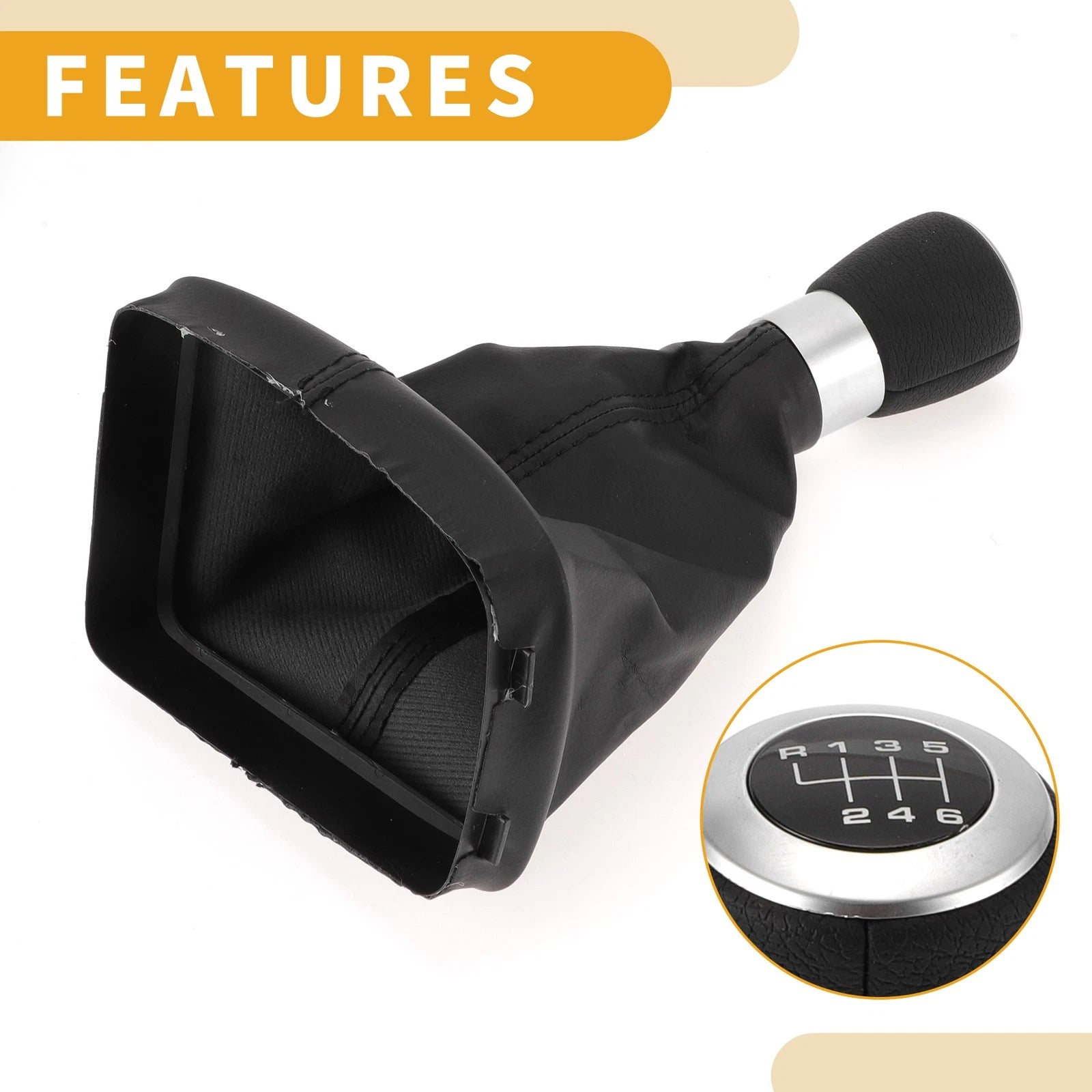6 Speed Gear Shifter Knob with Cover for Ford Galaxy (2005–2006)
