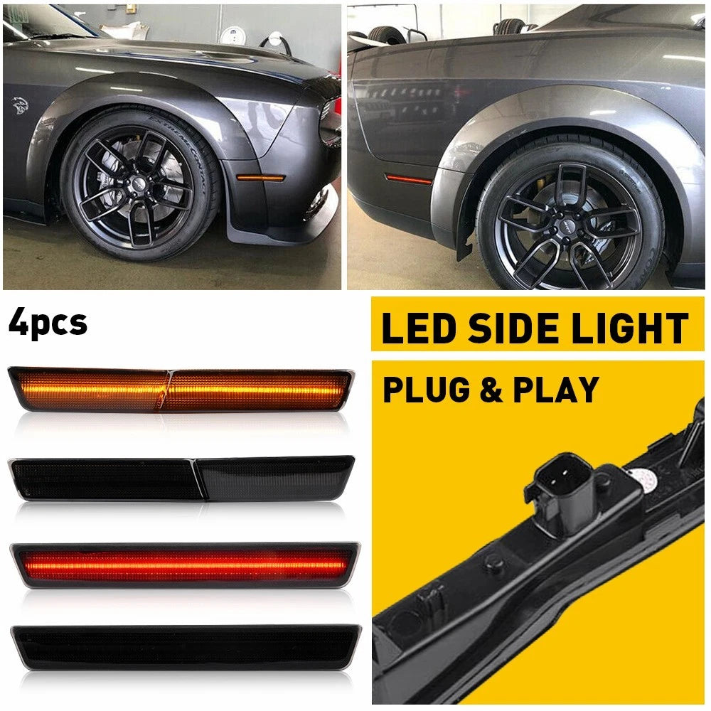 LED Side Marker Lights for Dodge Challenger SRT Widebody (2018–2022)