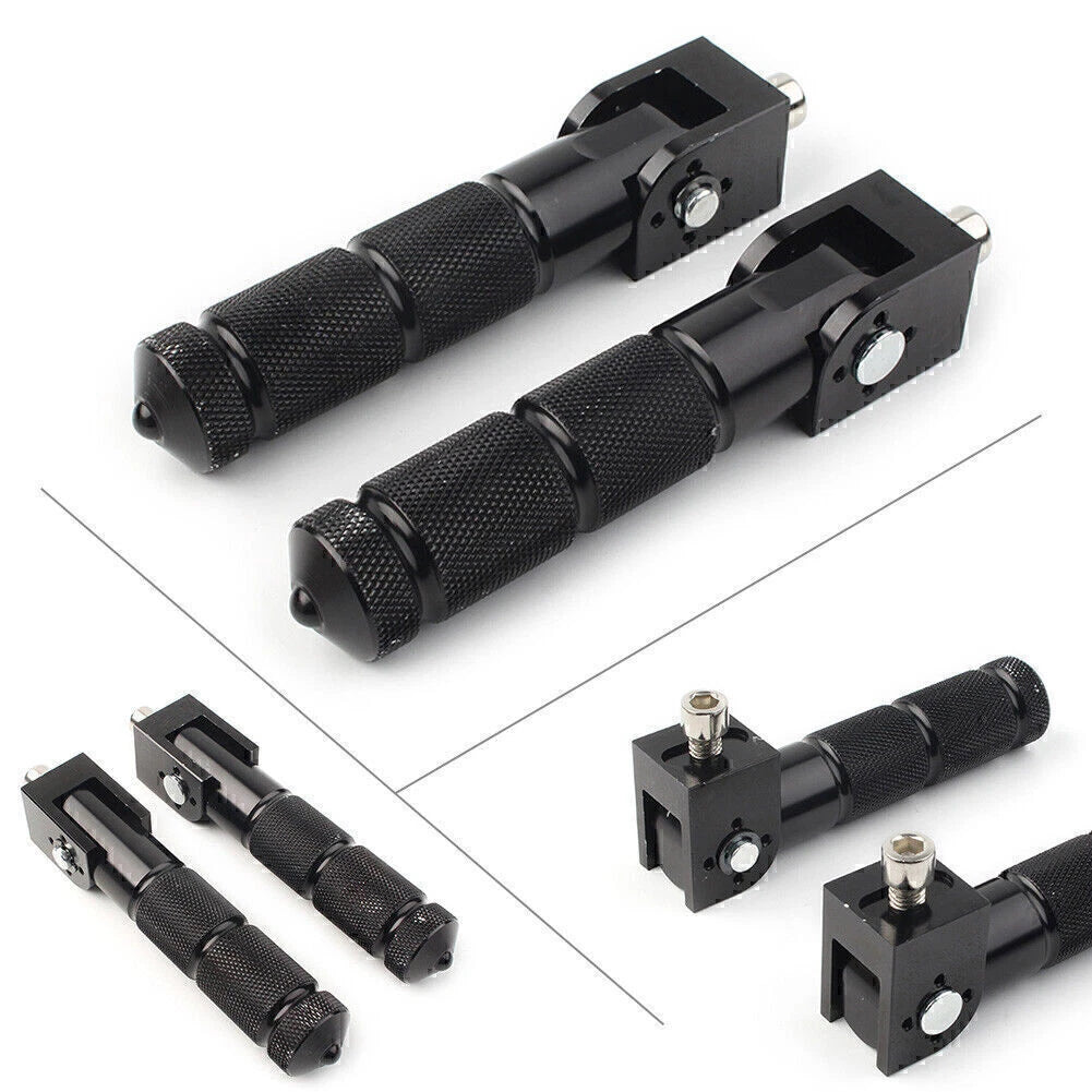 2X CNC Foldable Foot Pegs for Universal Motorcycle Bike Rear Pedals