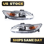 Set of 2 Halogen Projector Headlights for Ford Taurus (2010–2012)