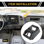 Carbon Fiber Pattern Rear Armrestbox AC Outlet Panel for Ford Ranger (2023–2024)