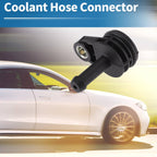 Set of 1 Engine Coolant Hose Connector for Audi A3 (2015–2019) No. 06K121143C Black