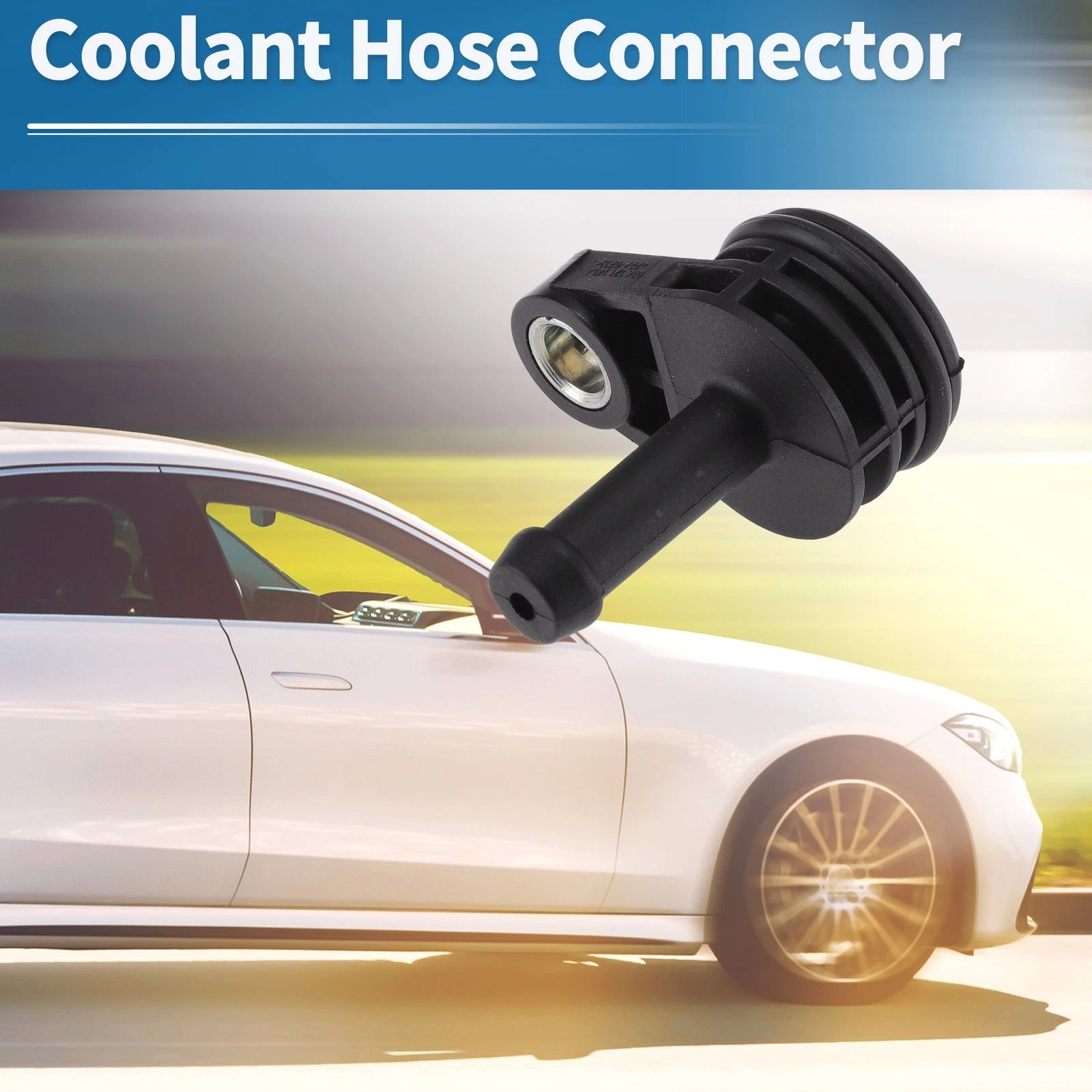 Set of 1 Engine Coolant Hose Connector for Audi A3 (2015–2019) No. 06K121143C Black