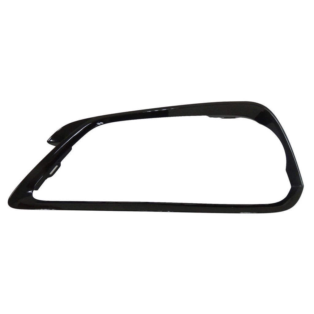 Replacement Black Painted Polypropylene Front Driver Side Bumper Cover Molding