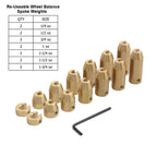 14 Pack Wheel Spoke Balancer Tire Weights for Motorcycles