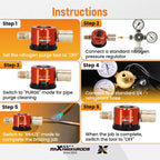 Brake HVAC Nitrogen Purge Tool 50PSI 200PSI Max Flow Control