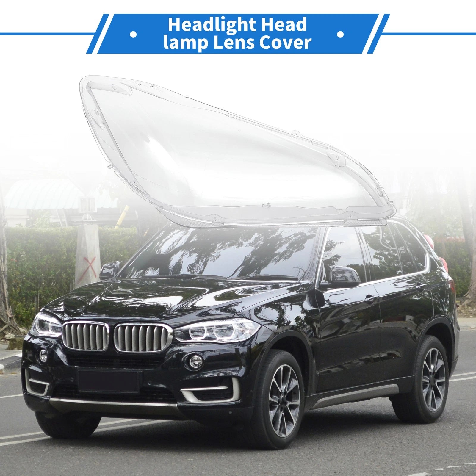 1 Pc Headlight Lens Cover for BMW X1 E84 (2010–2015) PC Clear