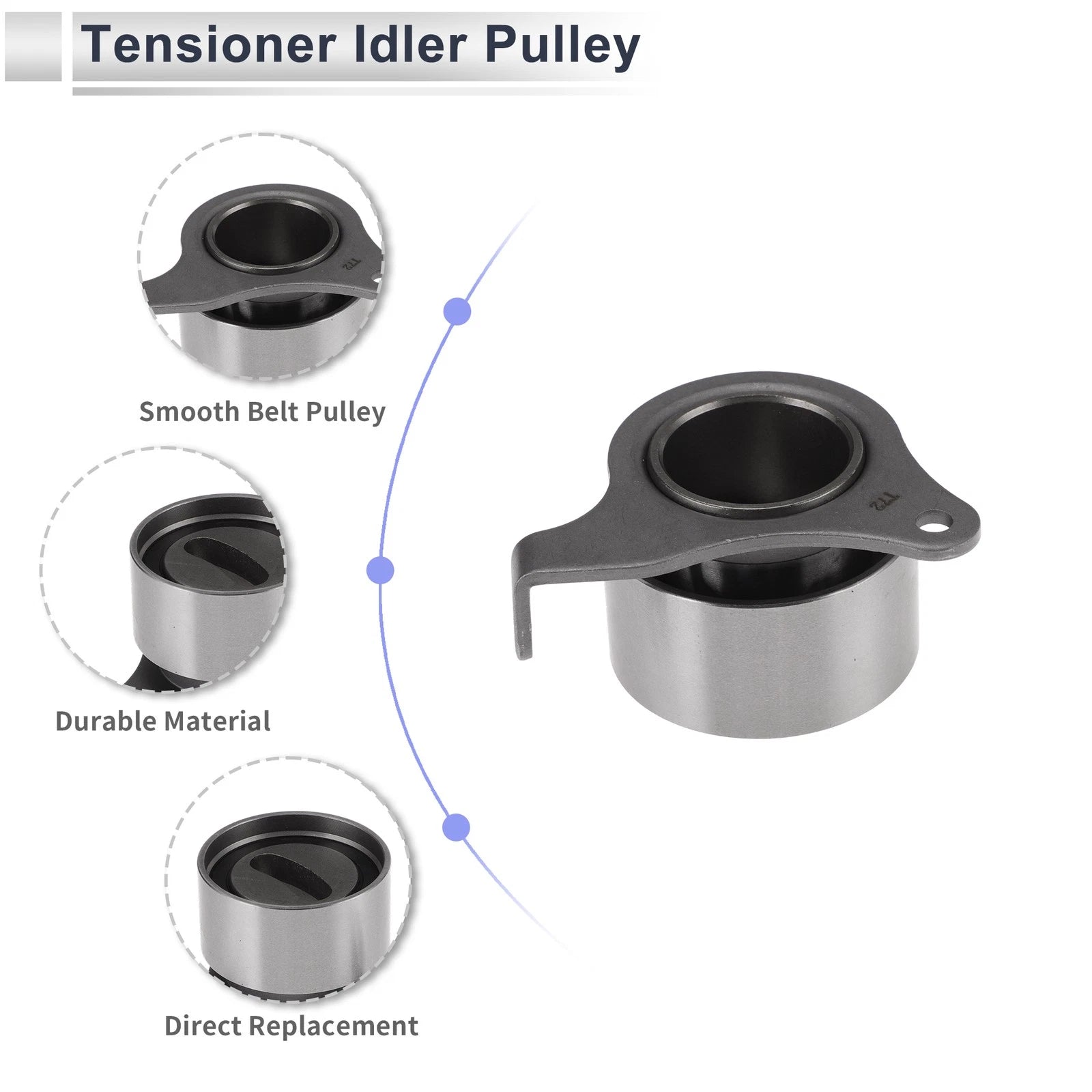 Drive Belt Idler Pulley for Toyota Corolla Sedan (1991–1999) No.1350511040
