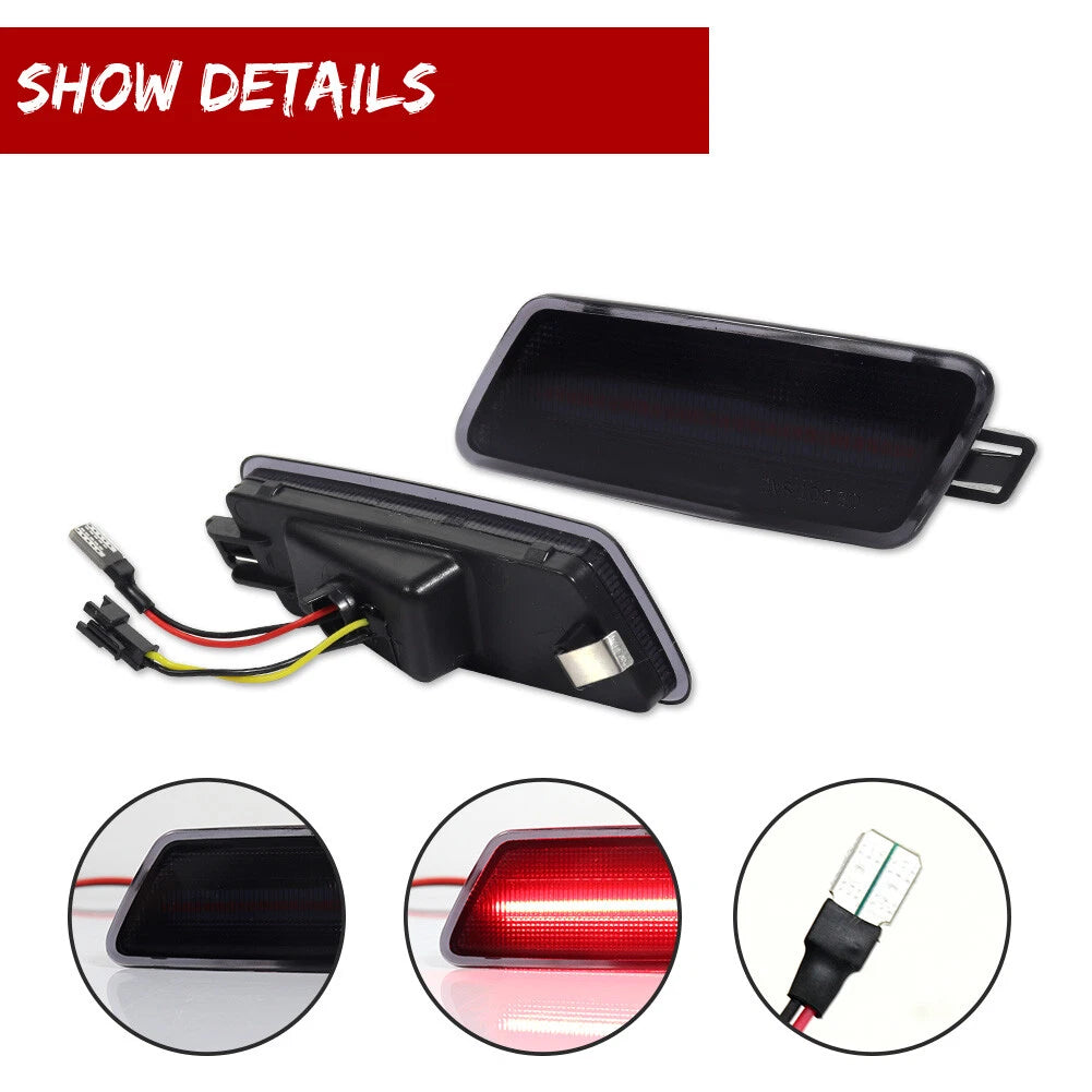 2X Red LED Side Marker Lights for Audi A7 (2012–2018)