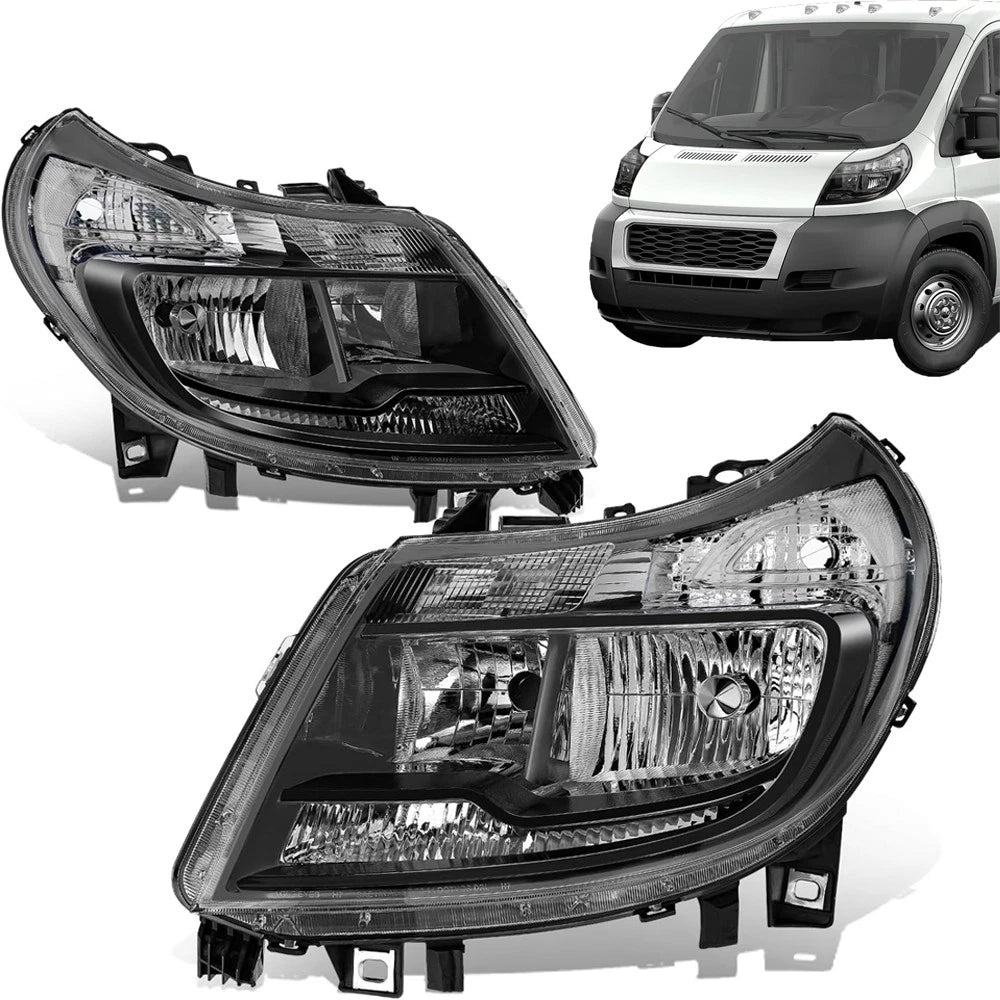 Headlights w/DRL Set of 2 for Dodge Ram ProMaster 1500/2500/3500 (2014–2022)