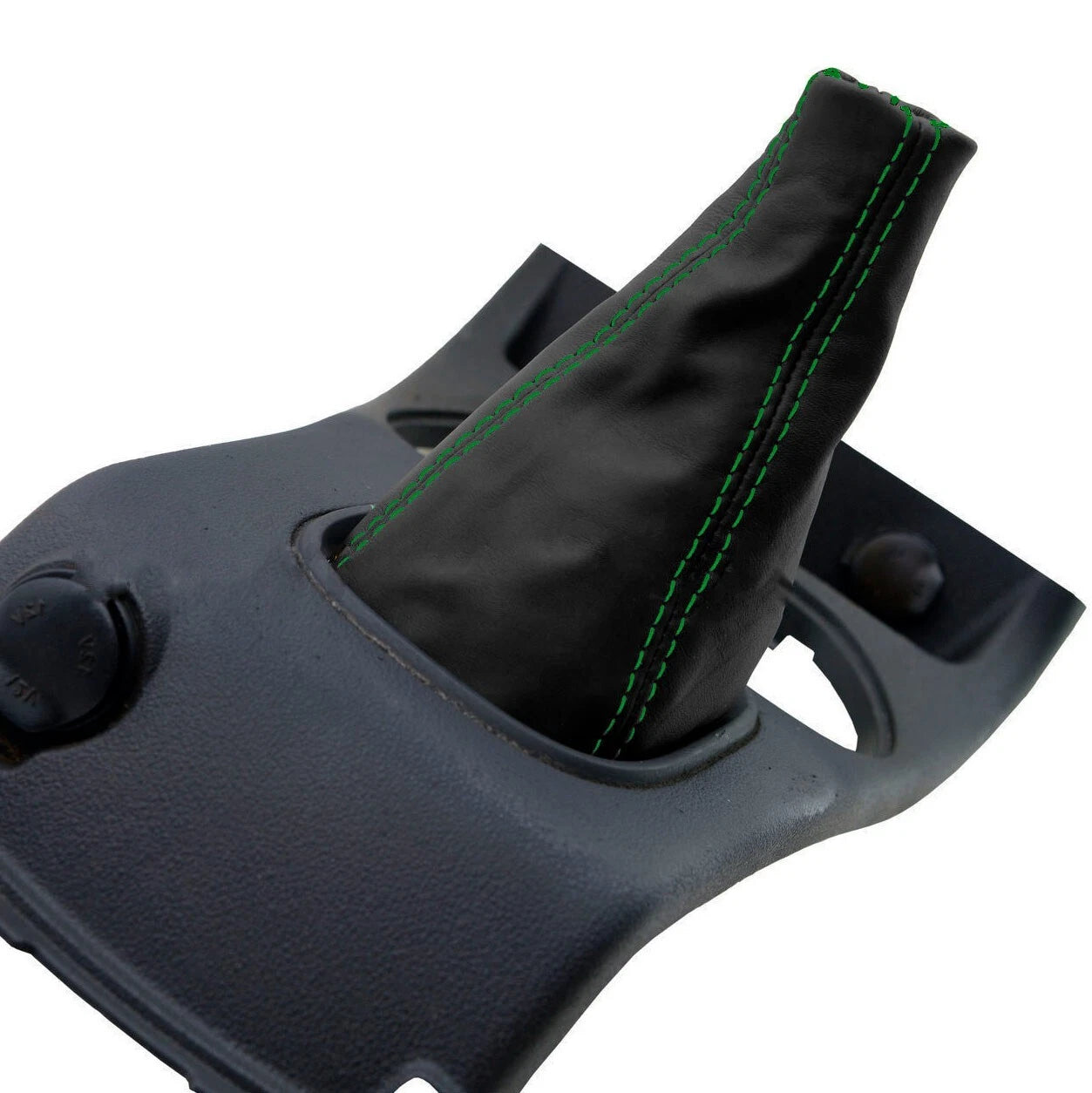 Leather Manual Shift Boot for Chevrolet Cobalt (2005–2010) Green Stitch