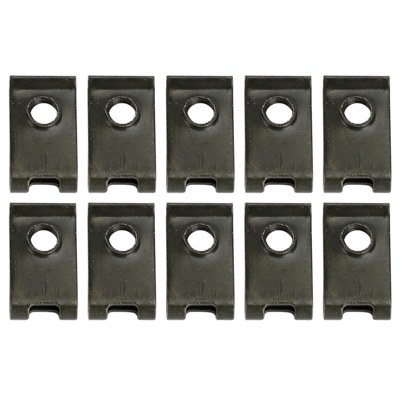 Set of 10 Zinc Plated Spring Spire C Clips U Nuts for M5