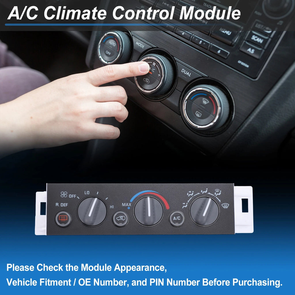 A/C Heater Climate Control Switch Module for Chevrolet C2500 (No. 599-006)