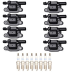 8X Ignition Coils + 8X Spark Plugs for Chevrolet GMC V8 (2000–2023) 12570616 12611424 UF413