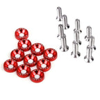 50Pcs Red JDM Billet Aluminum Fender Washer Kit for Engine Bay Dress Up