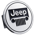 Chrome on Trailer Hitch Plug T.JEE.C - Officially Licensed for Jeep