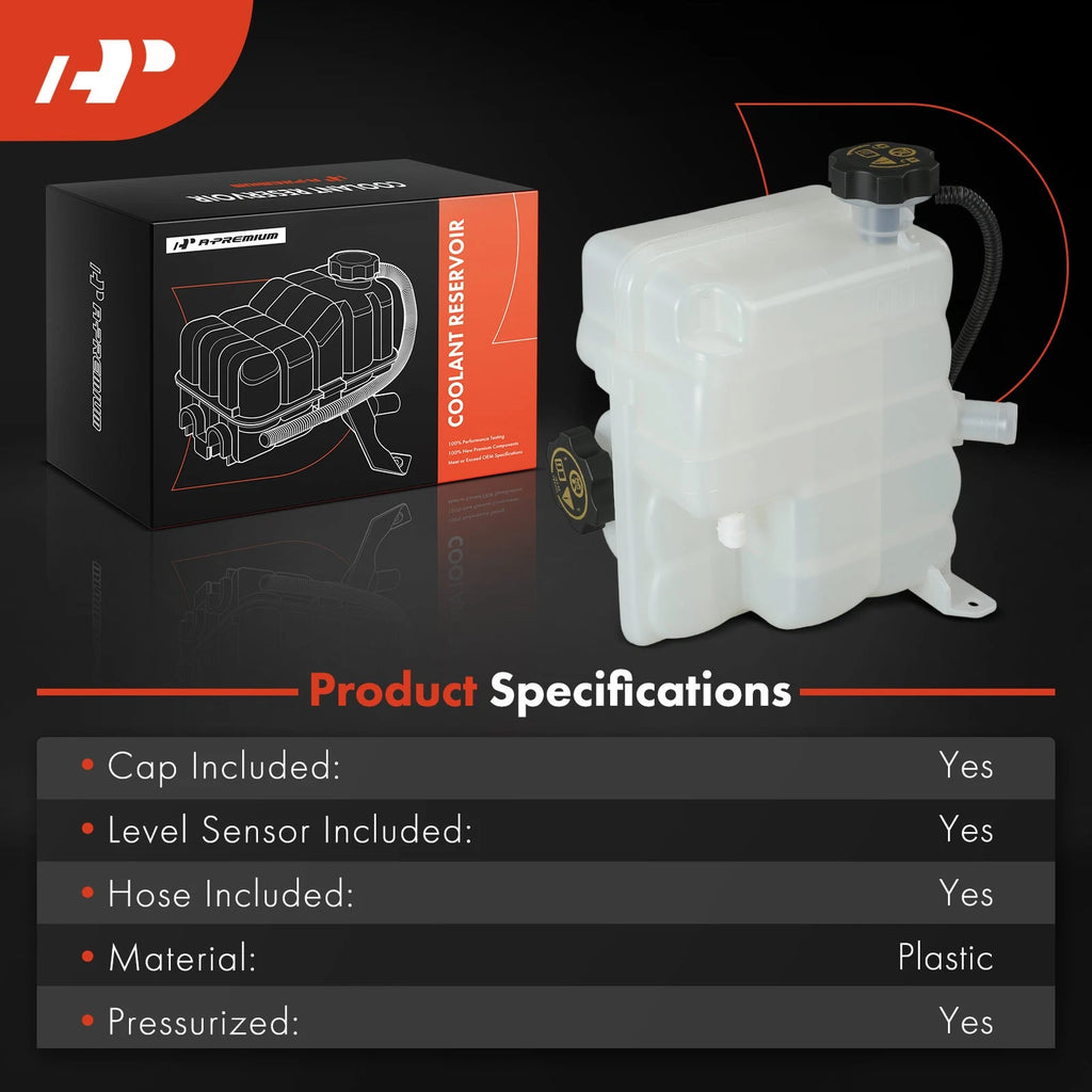 Engine Coolant Reservoir with Cap & Hose for Silverado 2500 HD (2017-2019)