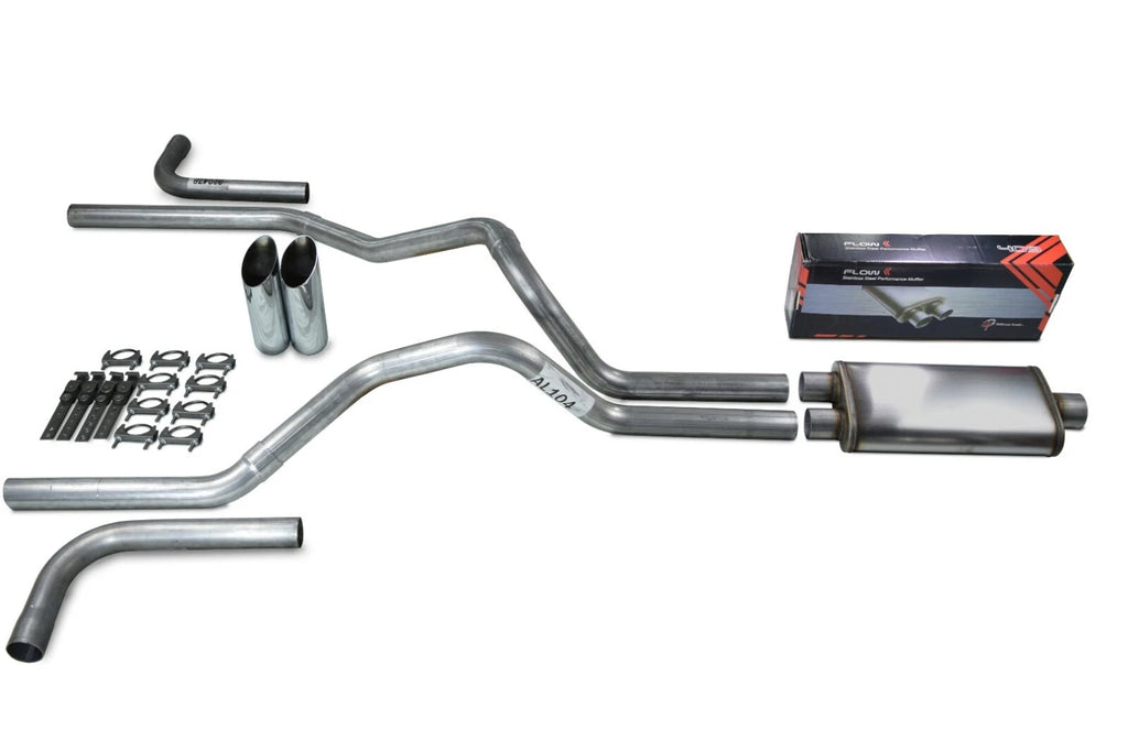 Dual Exhaust Kit for Chevy GMC 1500 (1988–1995) - 2.5" Flow II Muffler