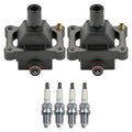 Set of 2 Ignition Coils & 4 NGK V-Power Spark Plugs for Mercedes SLK230 (1998–2000)