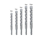 Set of 5 Carbide Masonry Drill Bits Hex Shank for Hard Material (4mm-10mm)