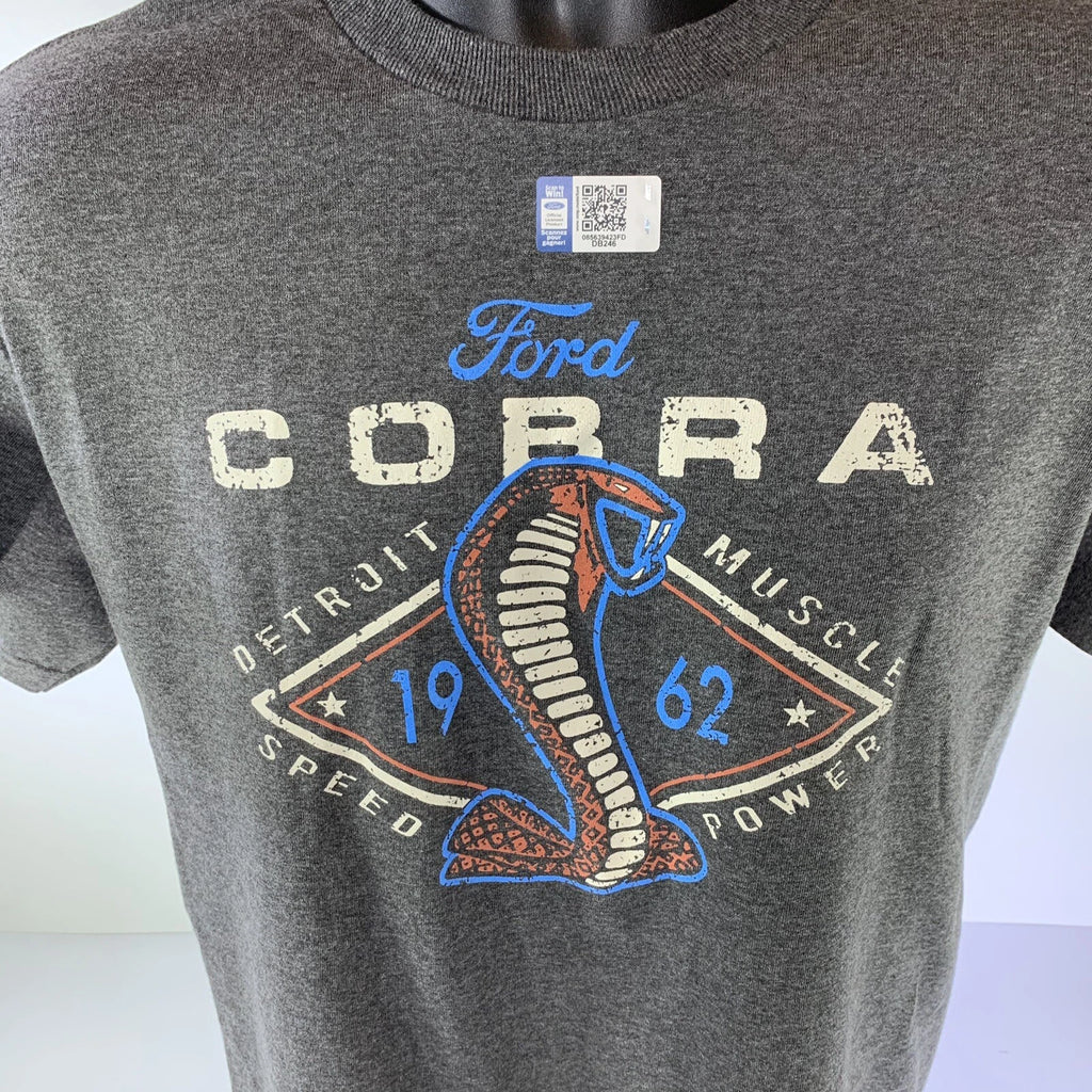 Licensed Shelby Cobra T Shirt Gray for Ford Mustang (1962–1962)