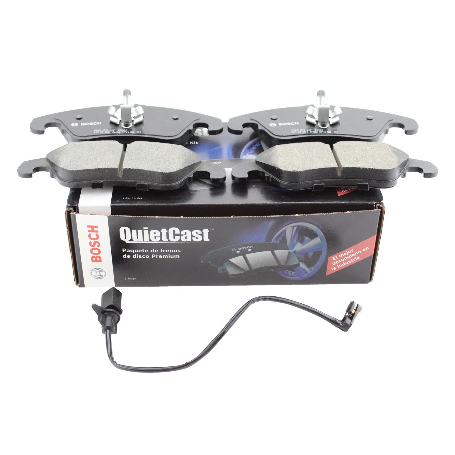 Set of 4 Bosch QuietCast Front Ceramic Brake Pads for Audi A4 A5 A6 Q5 S4 S5 (2008–2020)