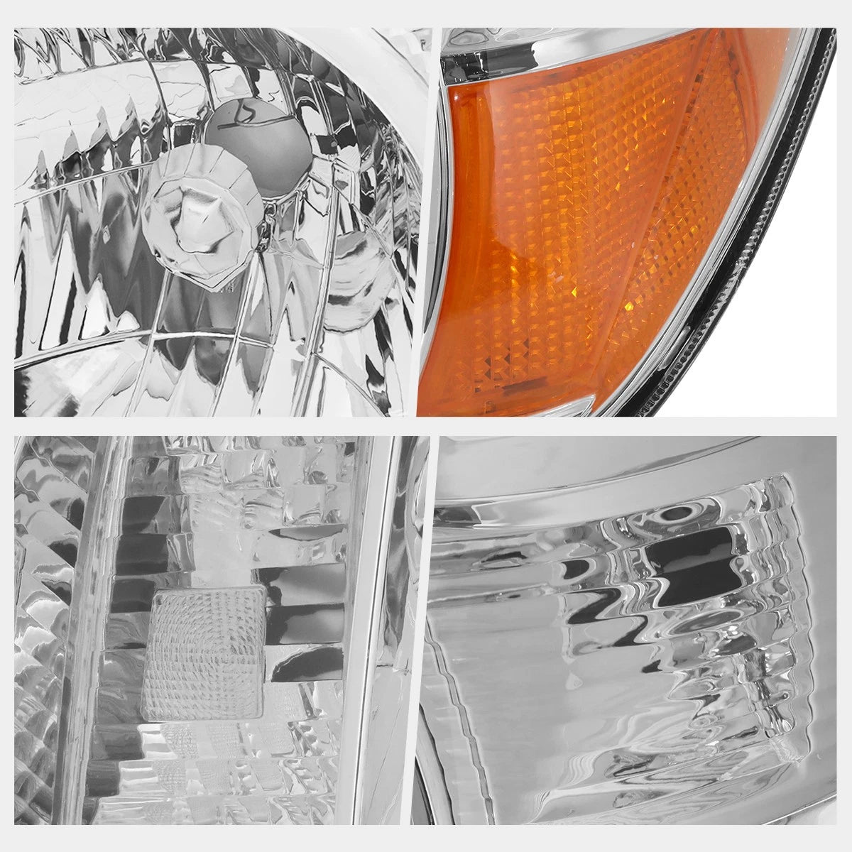 Direct Replacement Headlight for Tacoma (2005–2011) - Chrome Housing, Amber Corner