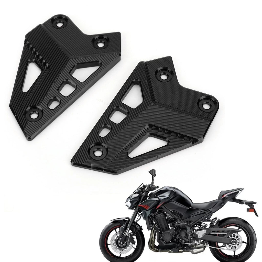 CNC Aluminum Heel Guards Rearset Plates for Kawasaki Z900 (2017–2020)