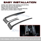 Carbon Fiber Gear Shift Frame Cover for Honda Civic 10th Gen (2016-2021)