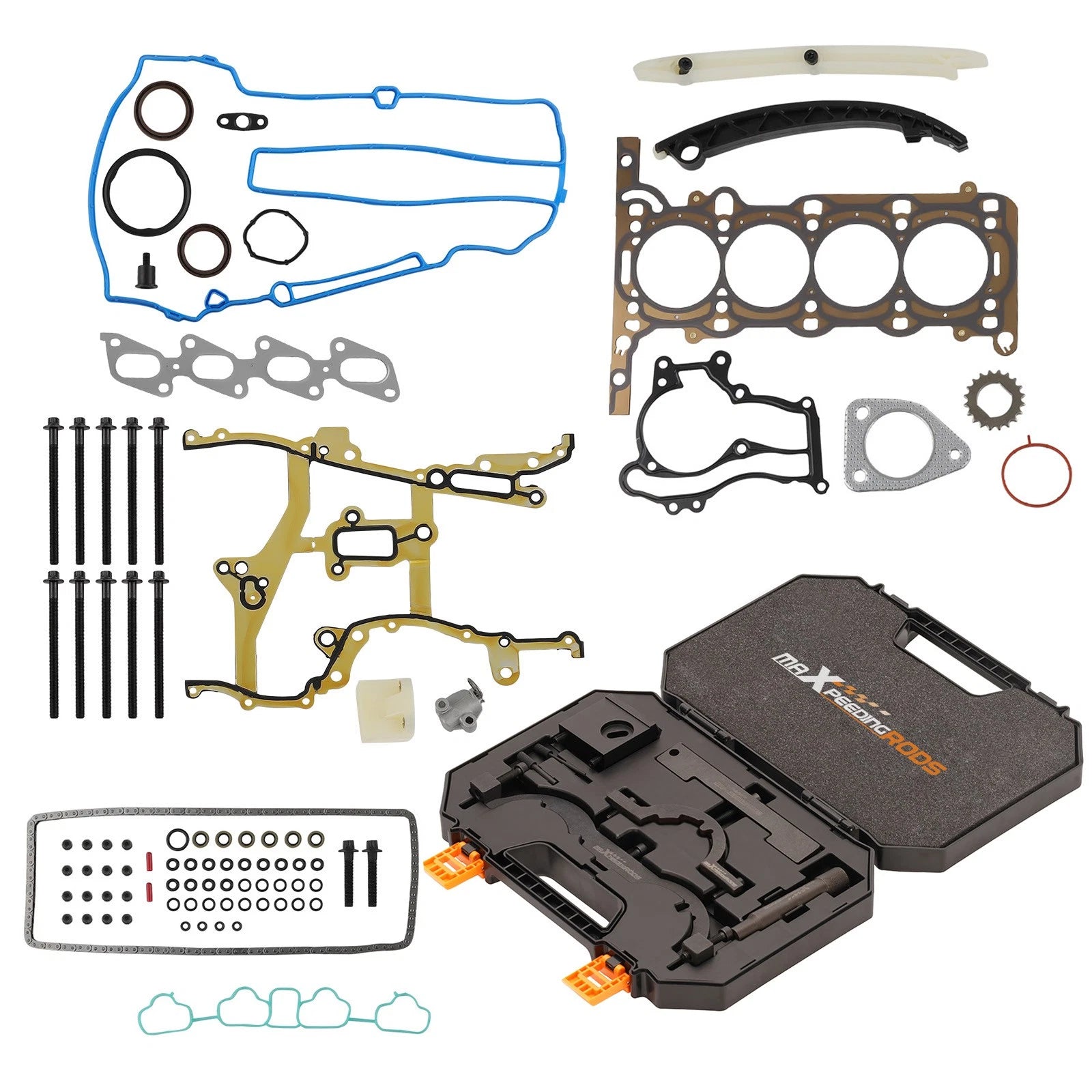 Head Gasket Bolts and Timing Chain Tool Kit for Chevrolet Cruze Buick Encore (2011–2019)