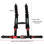 Set of 2 Racing Style 4-Point Harness Belts for UTV ATV