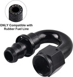 Push-On Lock Hose Fitting 8AN to 1/2 In Barb for Fuel Line (180°)