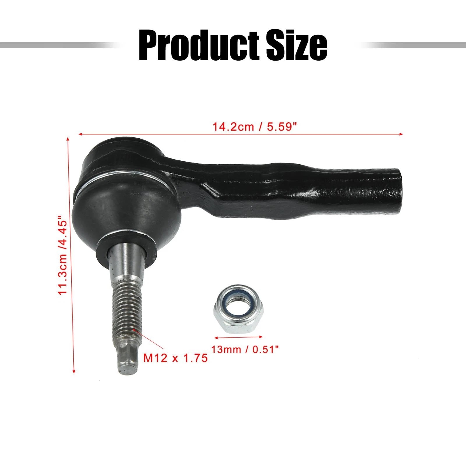 2pcs Outer Tie Rod ES800640 for GMC Terrain (2010–2017) & Chevrolet Equinox (2010–2017)