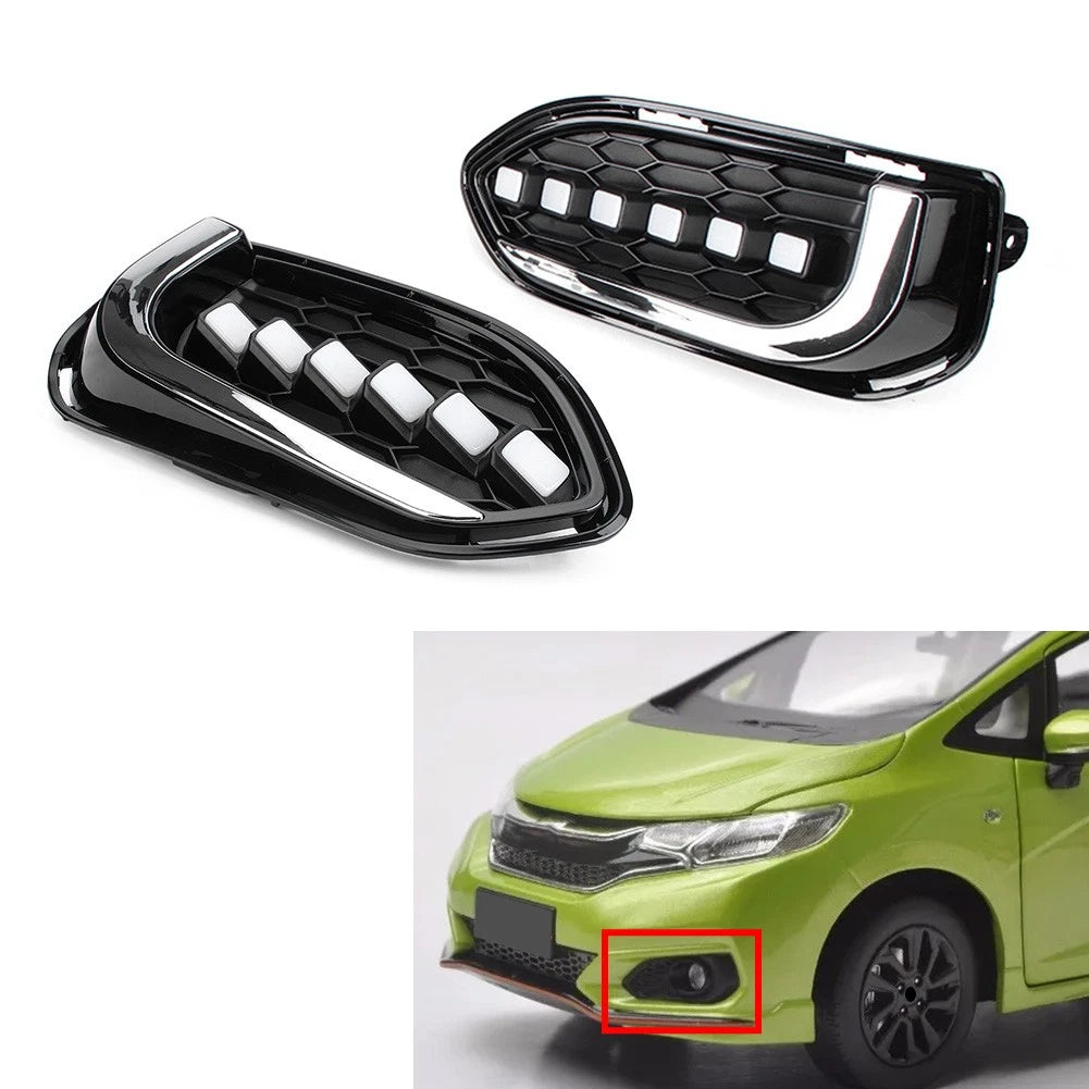 2X LED Daytime Running Fog Lights for Honda Jazz (2018–2020)