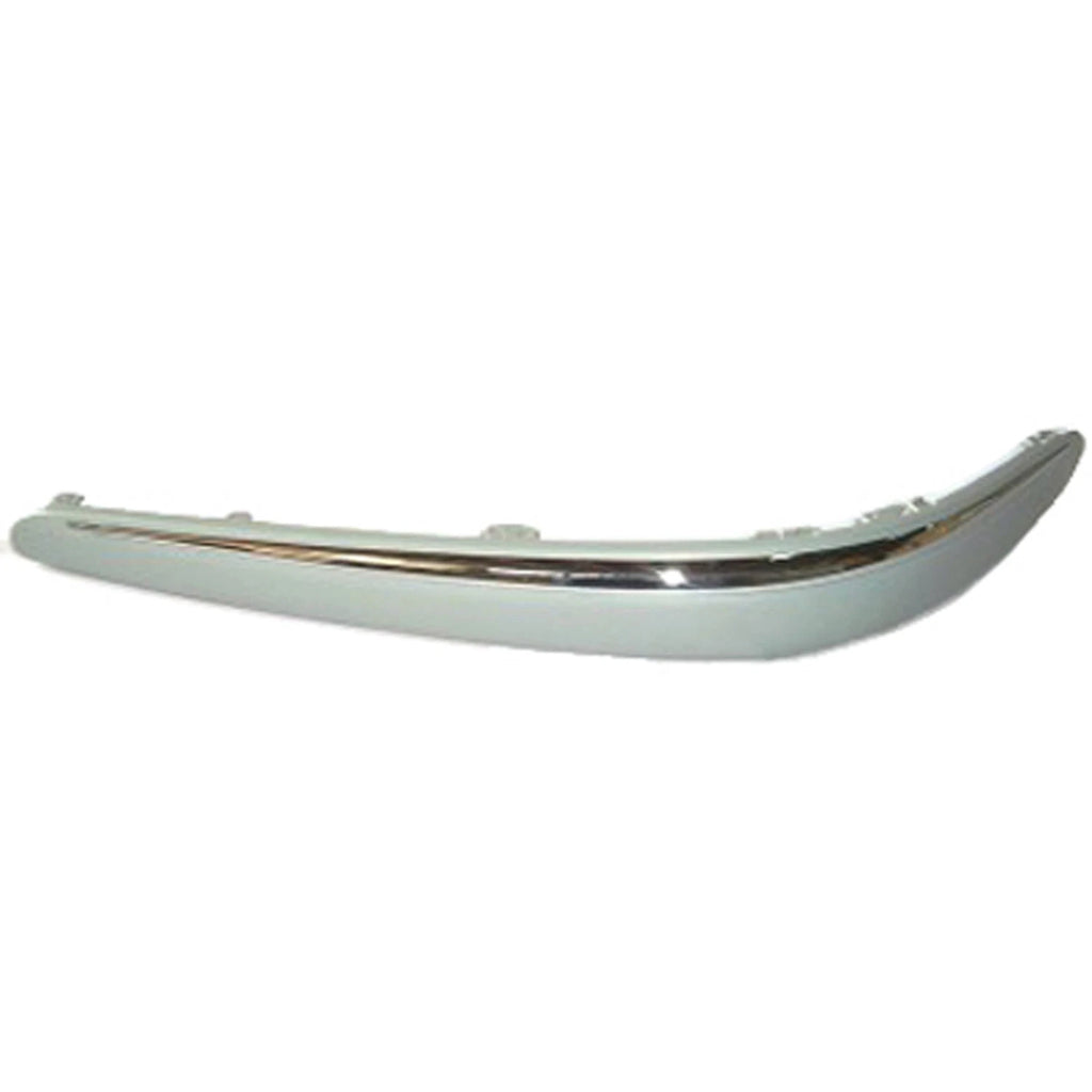 Chrome/Primed Driver Side Front Bumper Impact Strip w/o Park Assist Sensor Holes